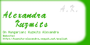 alexandra kuzmits business card